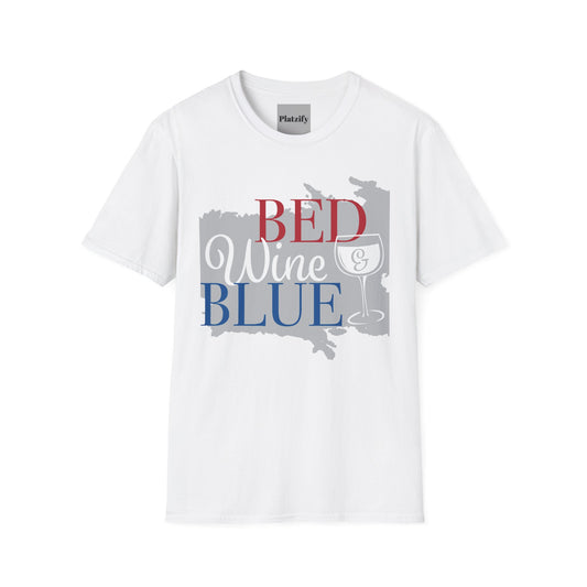 Copy of Patriotic Wine Lovers T-Shirt, Perfect for BBQs, Summer Parties, Casual Summer Wear