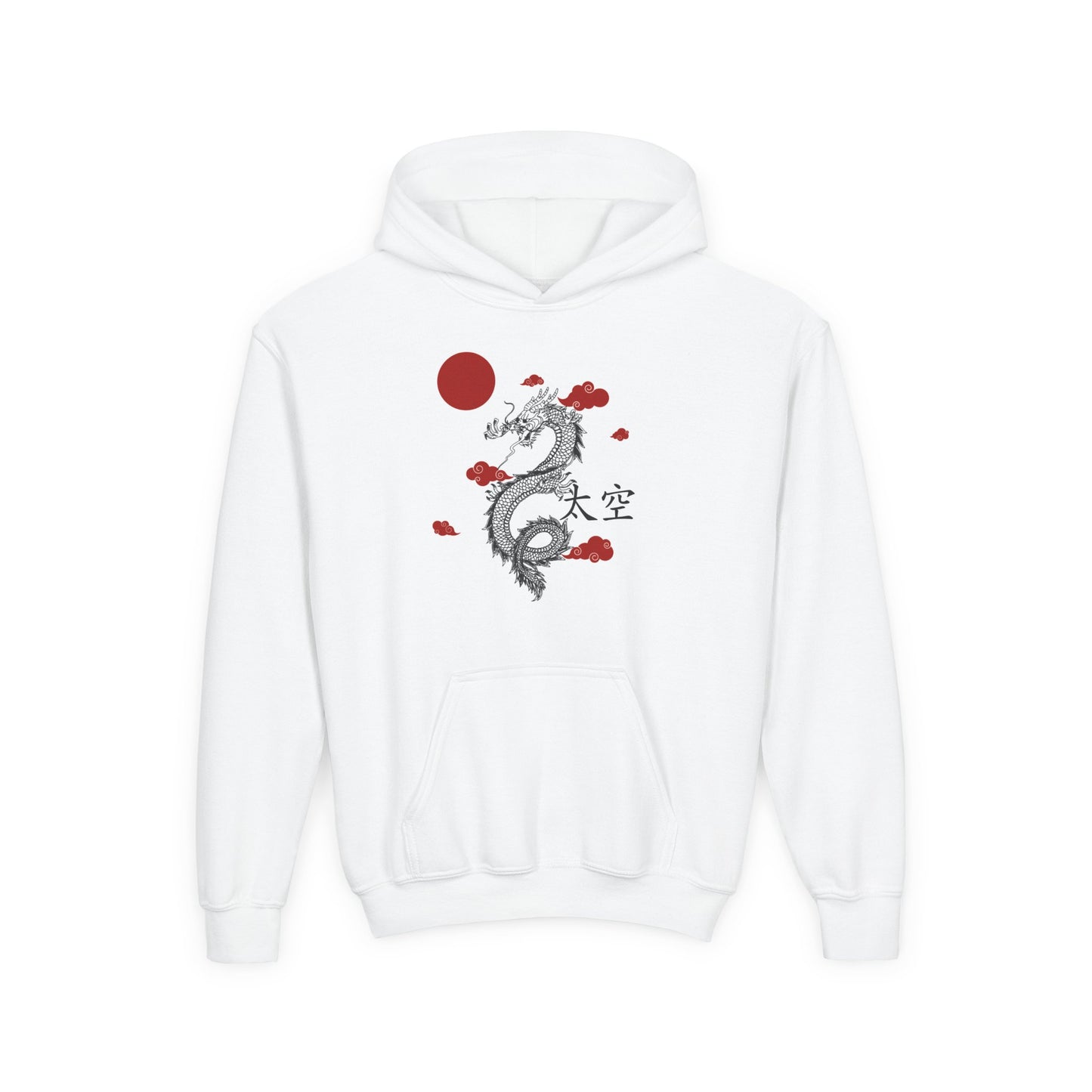Dragon-Inspired Youth Hoodie - Rise in Smoke Graphic Sweatshirt, Gamer Apparel, Fantasy Costume, Gift for Kids,
