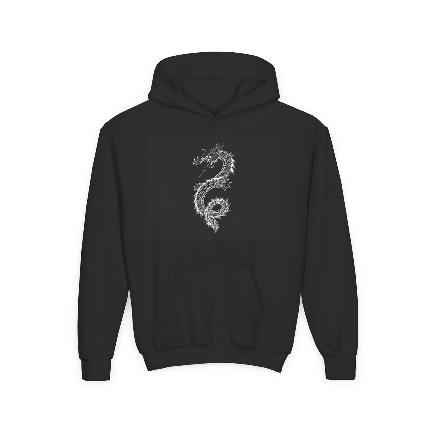 Dragon-Inspired Youth Hoodie - Rise in Smoke Graphic Sweatshirt, Gamer Apparel, Fantasy Costume, Gift for Kids,