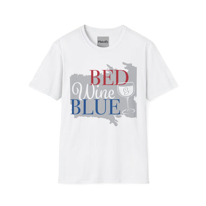 Copy of Patriotic Wine Lovers T-Shirt, Perfect for BBQs, Summer Parties, Casual Summer Wear
