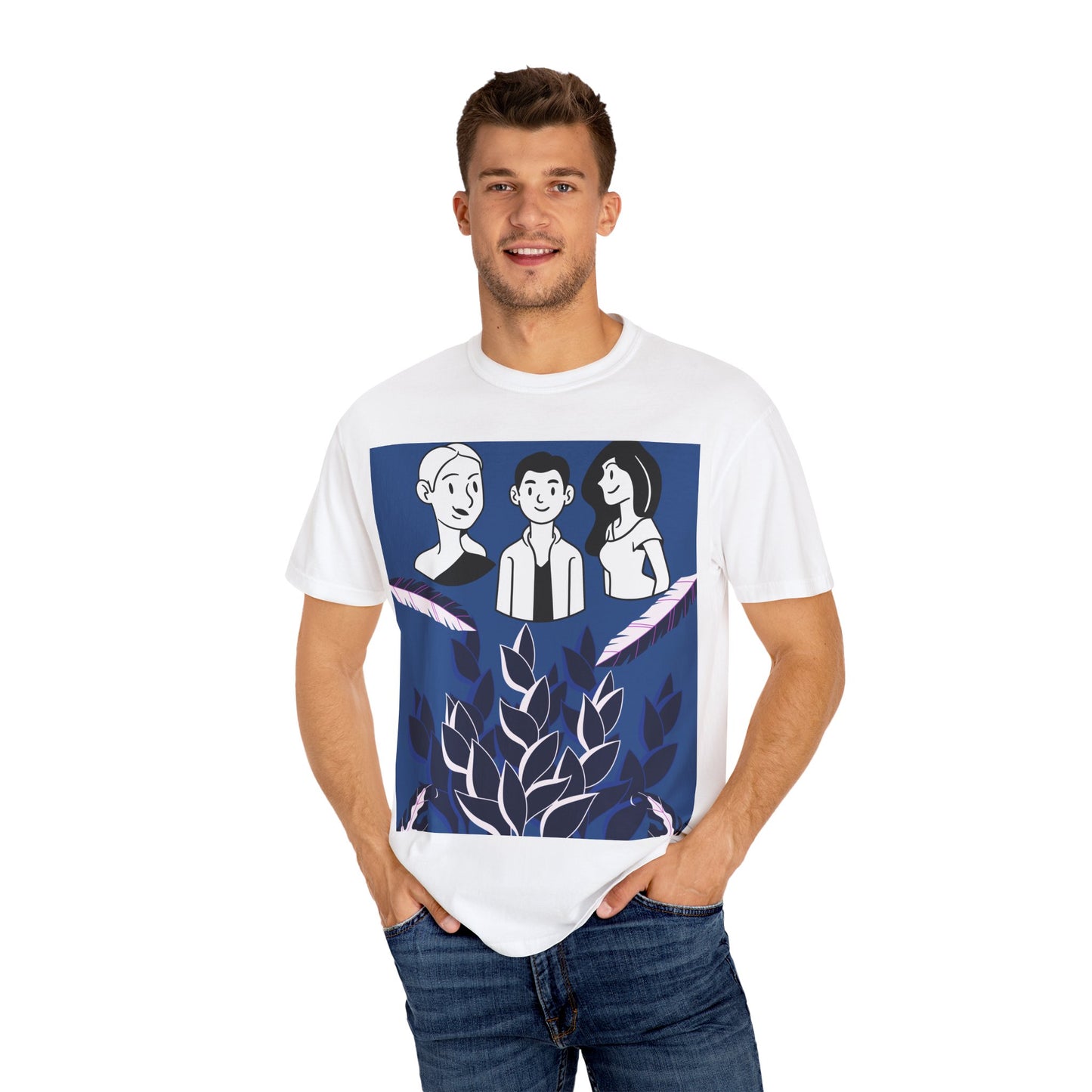 Garment-Dyed T-Shirt, Casual Tee, Unisex Graphic Tee, Nature-Inspired Shirt, Perfect Gift for Friends,