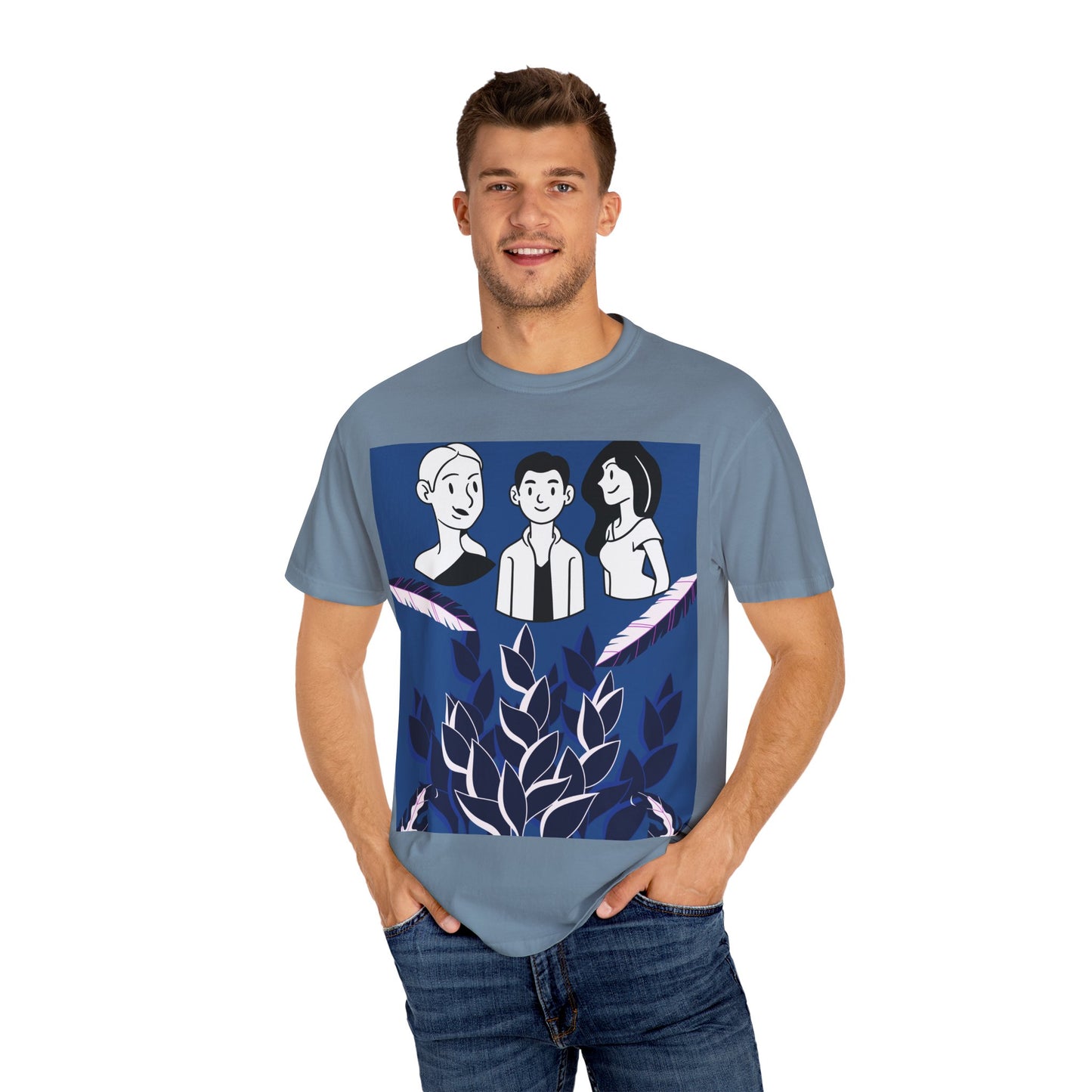 Garment-Dyed T-Shirt, Casual Tee, Unisex Graphic Tee, Nature-Inspired Shirt, Perfect Gift for Friends,