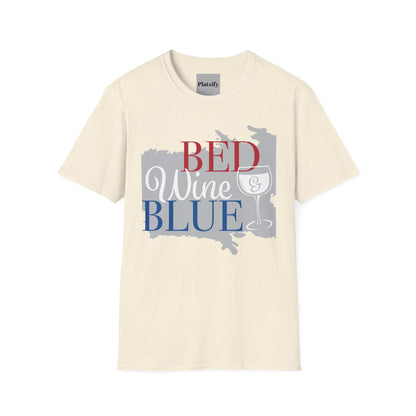 Copy of Patriotic Wine Lovers T-Shirt, Perfect for BBQs, Summer Parties, Casual Summer Wear